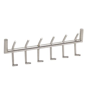 Wandgarderobe FineBuy Garderobe Metall 60 cm Silber Flur Hakenleiste Paneel 