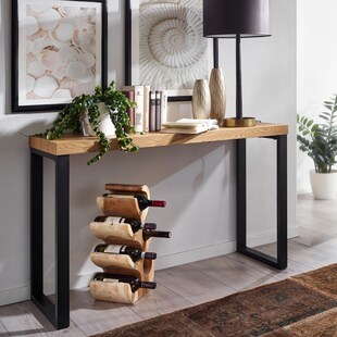 Konsolentisch FineBuy Anrichte 120x39x75,5 cm Ablagetisch Flurtisch Eiche Tisch 