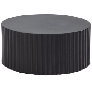 Couchtisch FineBuy Sofatisch Metall Schwarz 67x67x31 cm Wohnzimmertisch Rund 