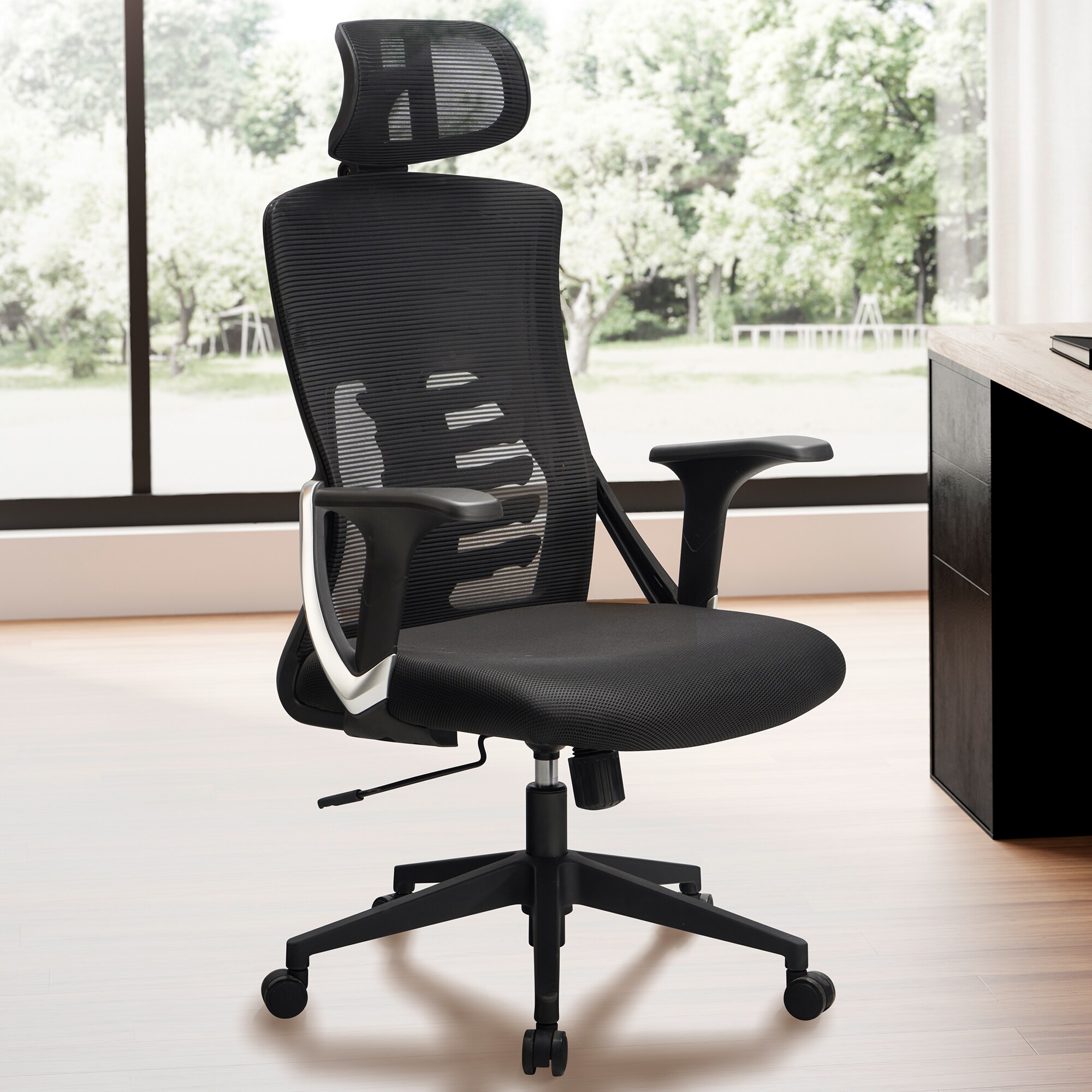 B&uuml;rostuhl FineBuy Schreibtischstuhl Mesh Schwarz Drehstuhl Ergonomisch 120 kg 