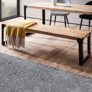 Esszimmerbank FineBuy Sitzbank Akazie Massivholz 180 cm Essbank Industrial 