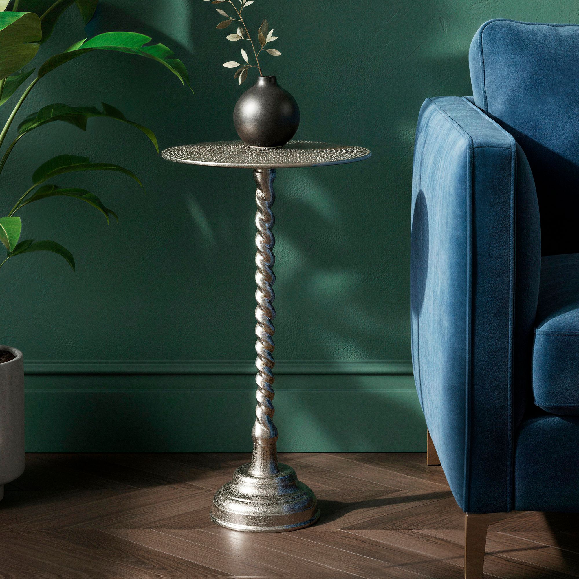 Beistelltisch Aluminium Anstelltisch Metall Wohnzimmertisch Dekotisch Couchtisch 