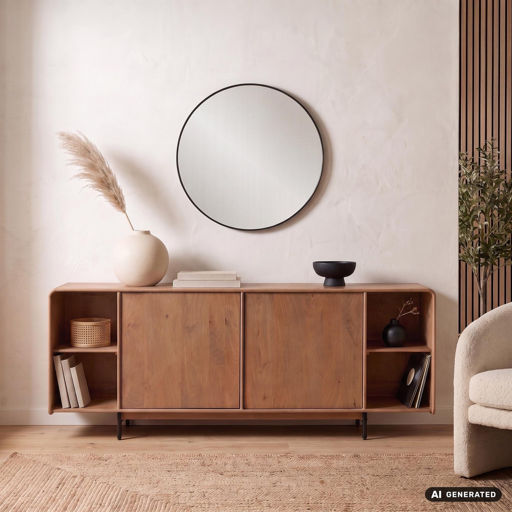 Sideboard Mango Massivholz 180cm Anrichte Kommode 2 T&uuml;ren Holzkommode Handmade 