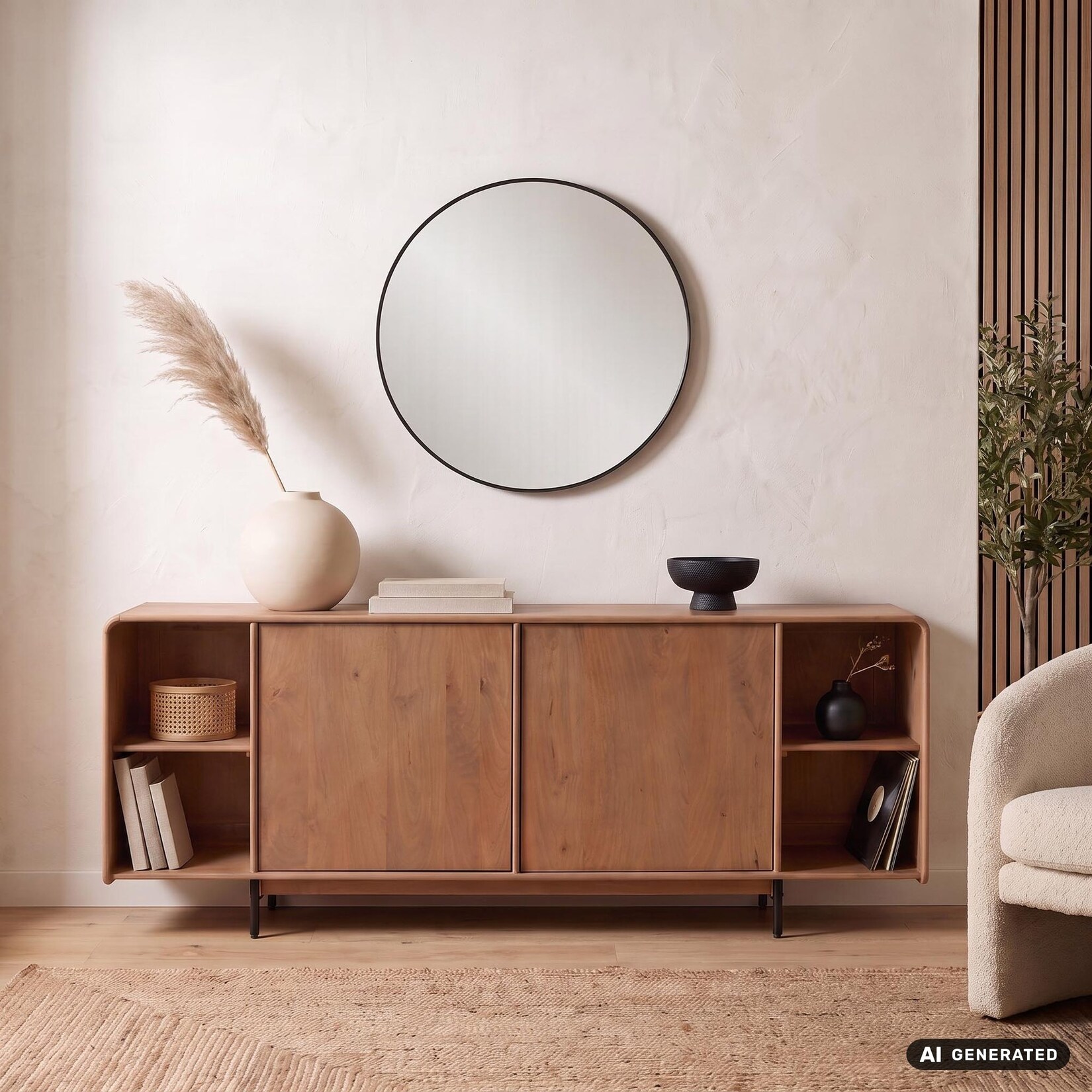 Sideboard Mango Massivholz 180cm Anrichte Kommode 2 Türen Holzkommode Handmade