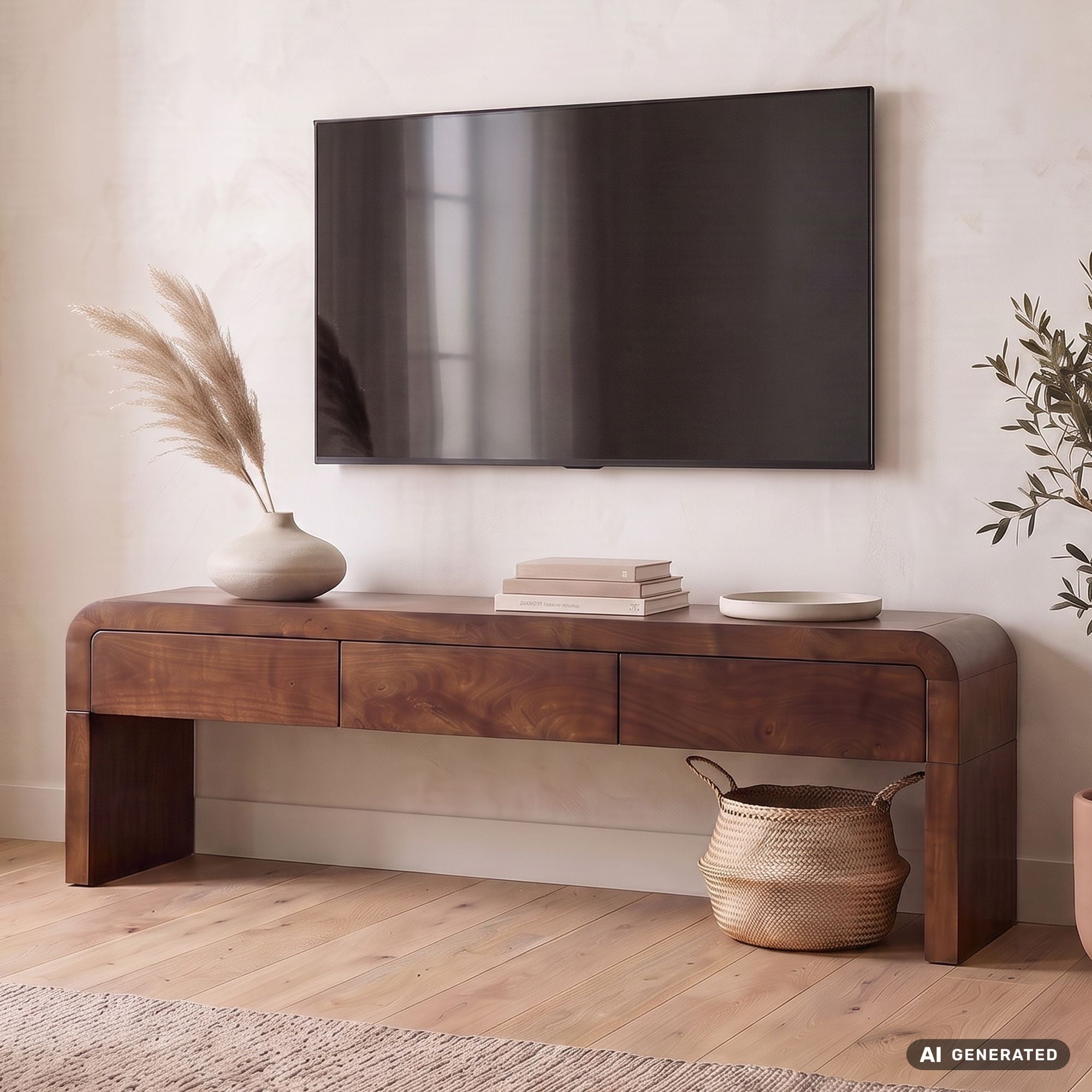 TV Board Kommode Lowboard Fernsehschrank Massivholz 160cm Schubladen Handmade 