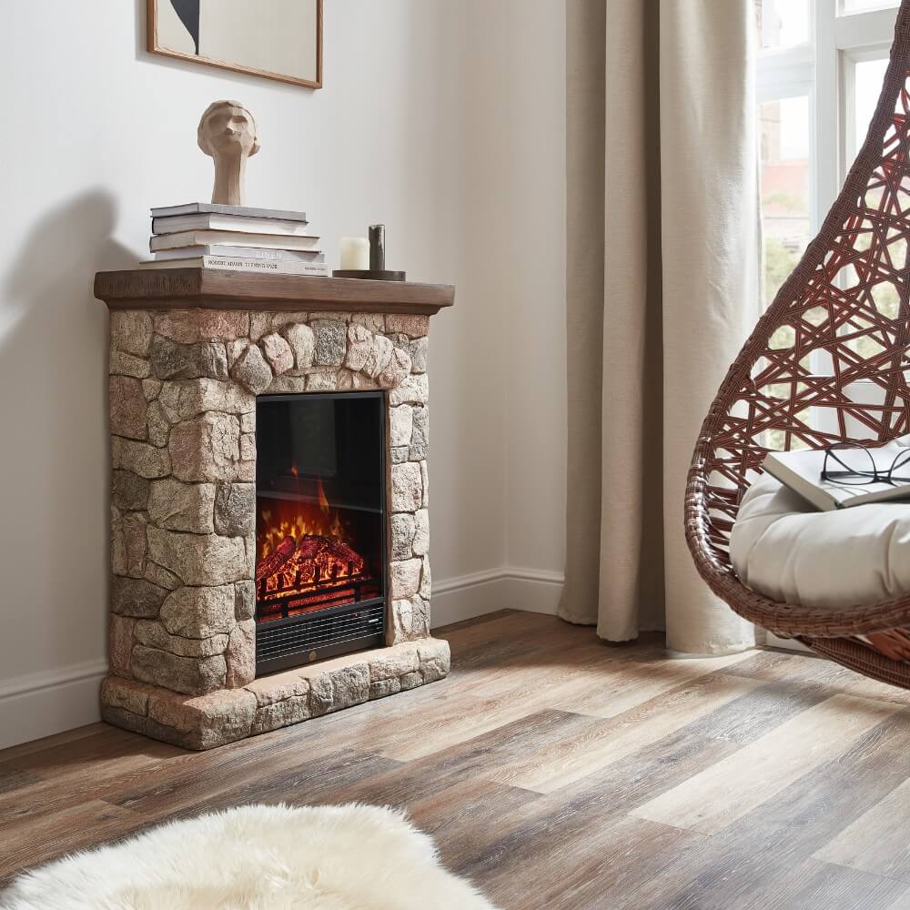HOME DELUXE Elektrokamin CALOR - Mit Flammeneffekt 