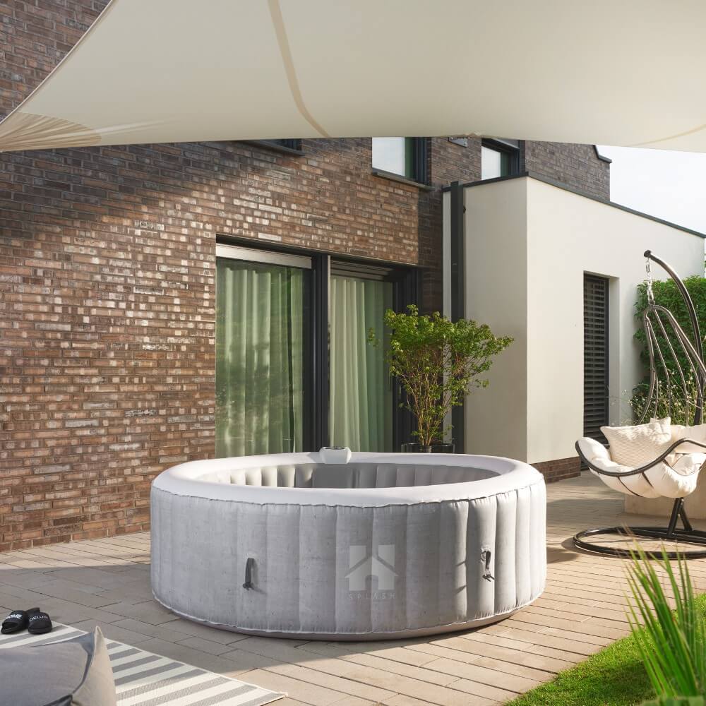 Outdoor Whirlpool SPLASH inkl. Abdeckung - &Oslash;208 cm 6 Personen Beton 