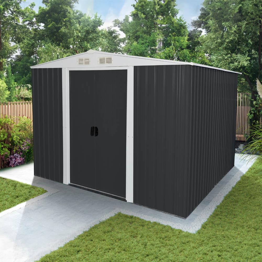 HOME DELUXE Ger&auml;teschuppen aus verzinktem Stahl BOHIO XXL - 257 x 313 cm 