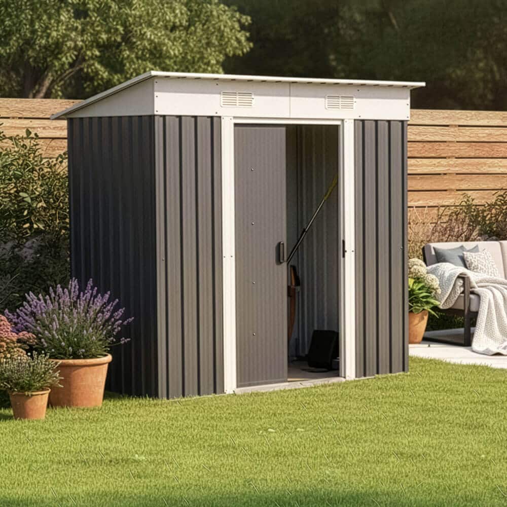 HOME DELUXE Ger&auml;teschuppen aus verzinktem Stahl BOHIO M - 195 x 184 cm 