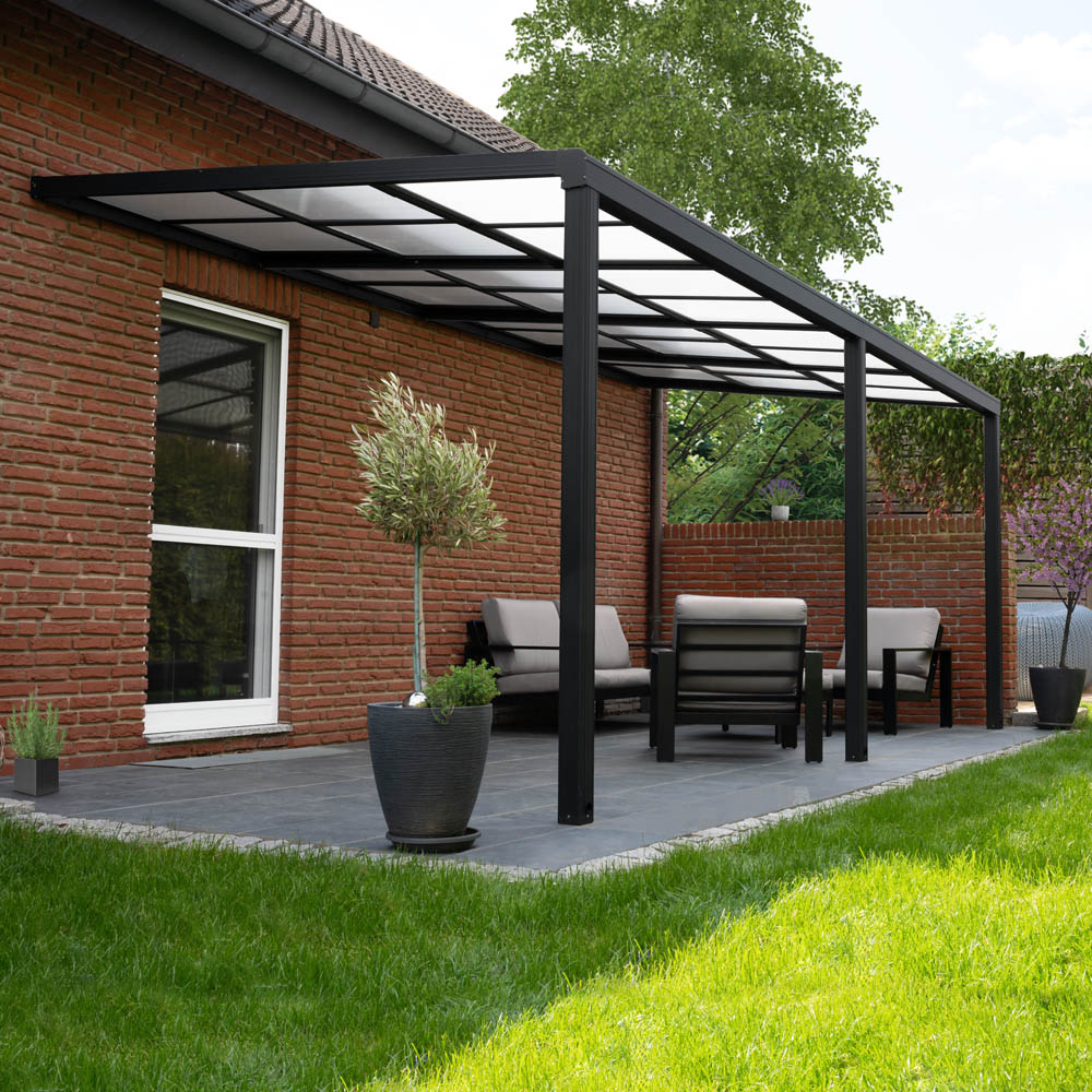 HOME DELUXE Terrassen&uuml;berdachung SOLIS DELUXE - 390 x 295 x cm Grau 