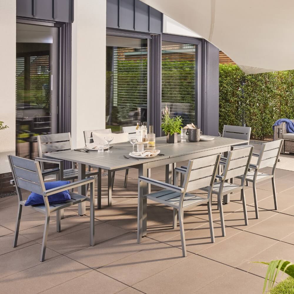 HOME DELUXE Garten-Sitzgruppe ausziehbar CASA MADERA - 160/240 x 100 cm 