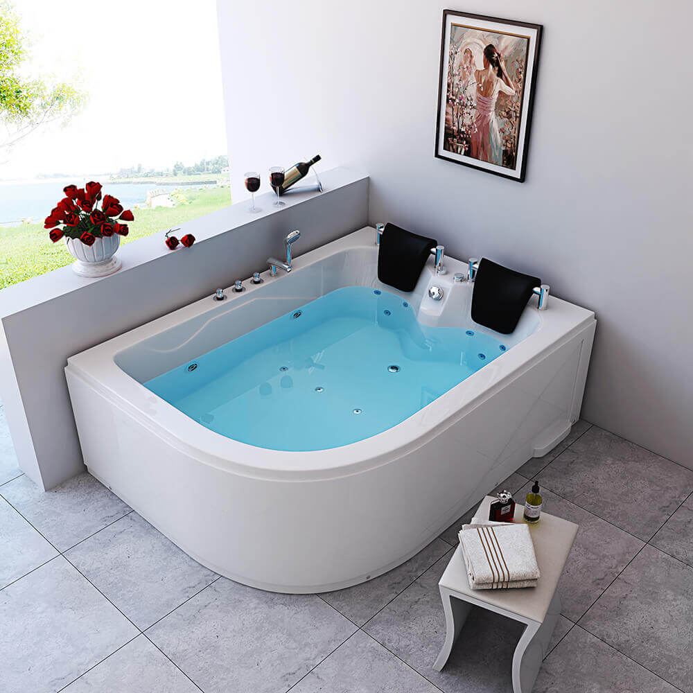 HOME DELUXE Indoor Whirlpool f&uuml;r 2 Personen BLUE OCEAN XL - 180 x 120 cm Links 