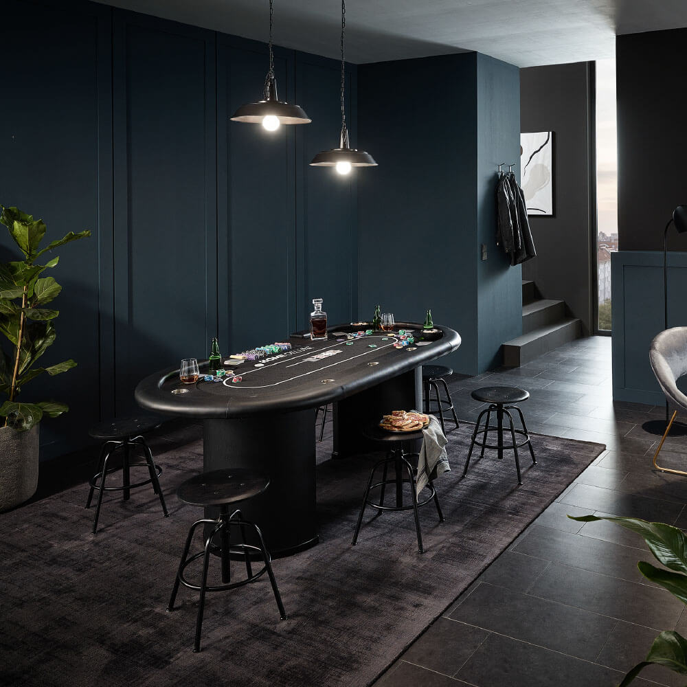 HOME DELUXE LED Pokertisch FULL HOUSE - F&uuml;r 9 Personen 