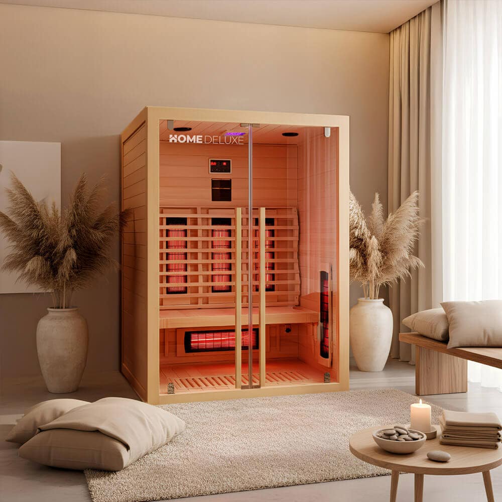 HOME DELUXE Infrarotkabine SONORA M - 135 x 105 cm f&uuml;r 2 Personen 