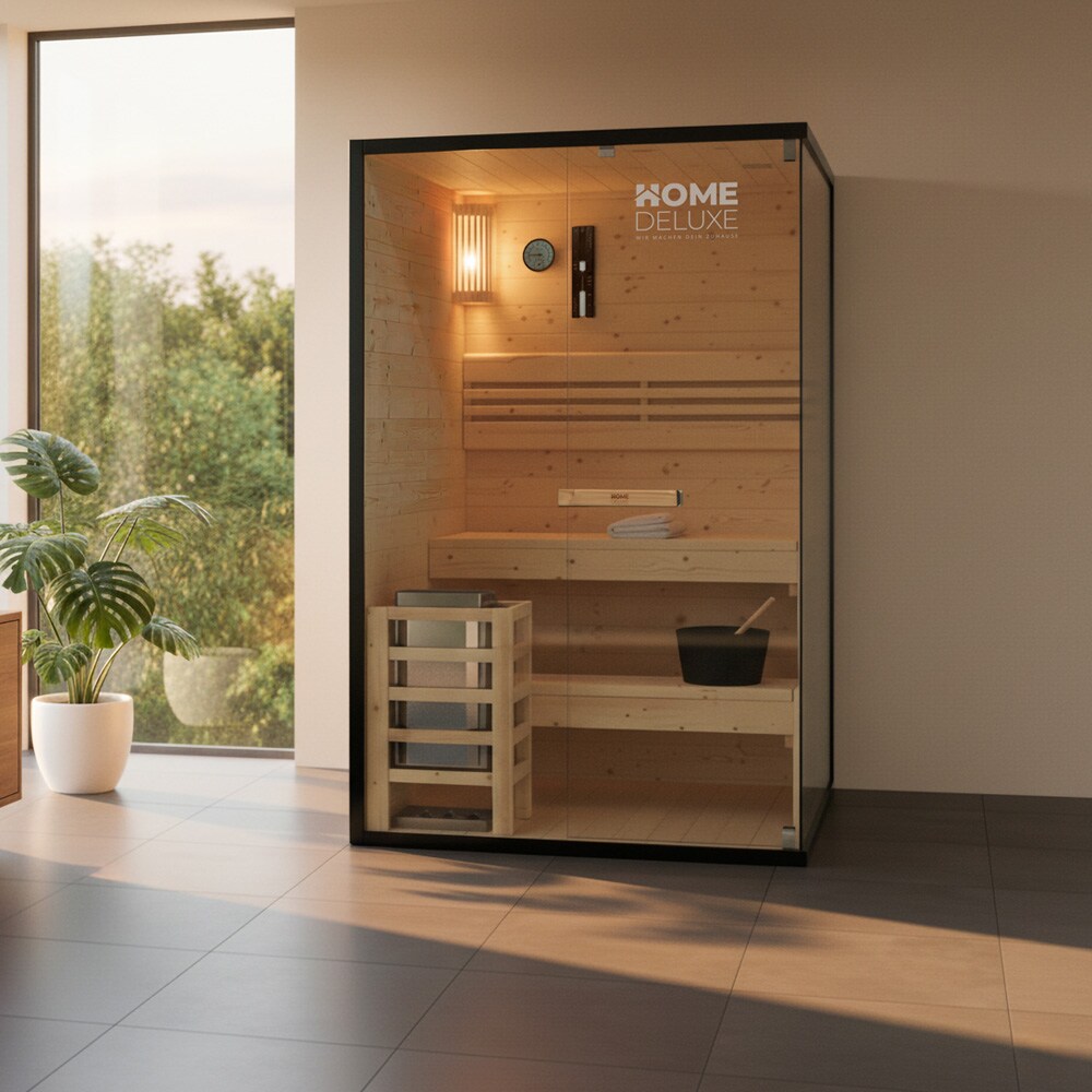 HOME DELUXE Traditionelle Sauna SHADOW M - 120 x 120 cm f&uuml;r 2 Personen 