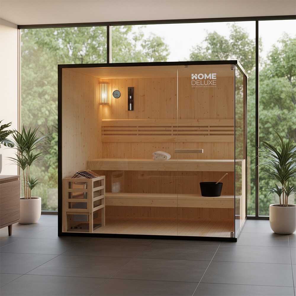 HOME DELUXE Traditionelle Sauna SHADOW XL - 200 x 150 cm f&uuml;r 5 Personen 