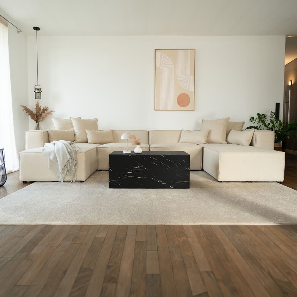 HOME DELUXE Modulares Sofa VERONA S - 240 x 120 cm Hellgrau 