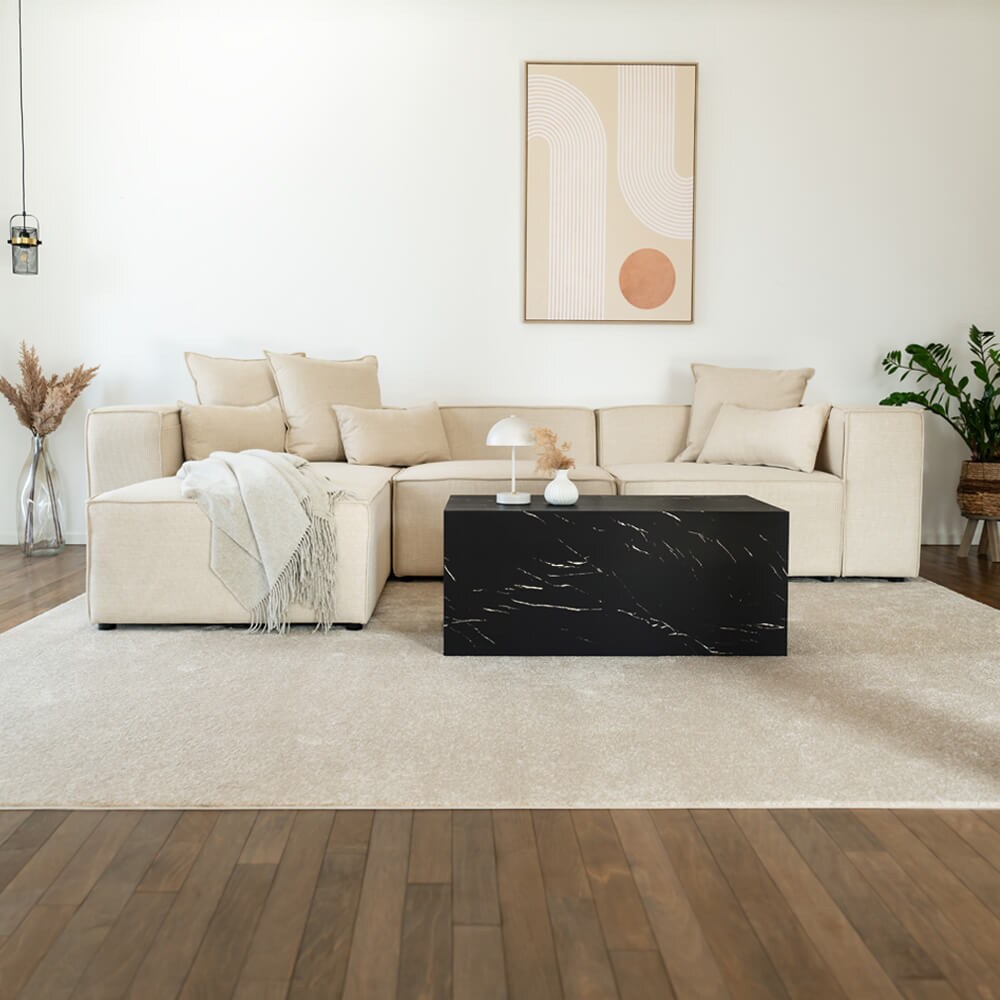 HOME DELUXE Modulares Sofa VERONA L - 327 x 207 cm Beige