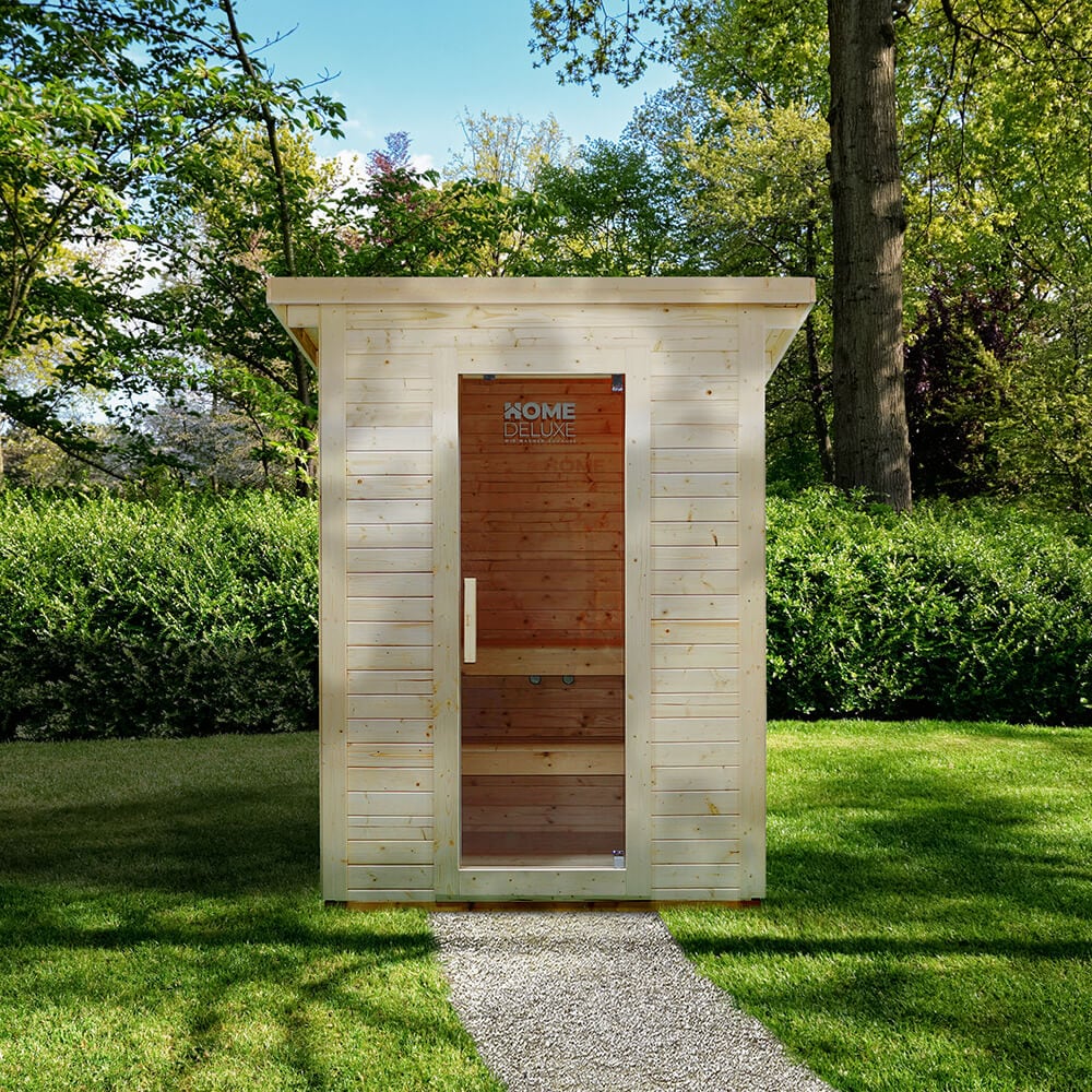 HOME DELUXE Saunahaus Outdoor TALO M - 191 x 157 cm f&uuml;r 2 Personen 