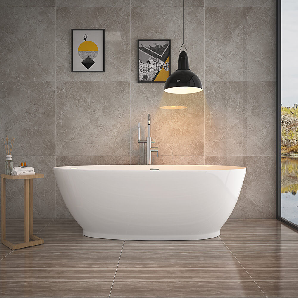 HOME DELUXE Freistehende Badewanne DELIA - 180 x 90 cm 