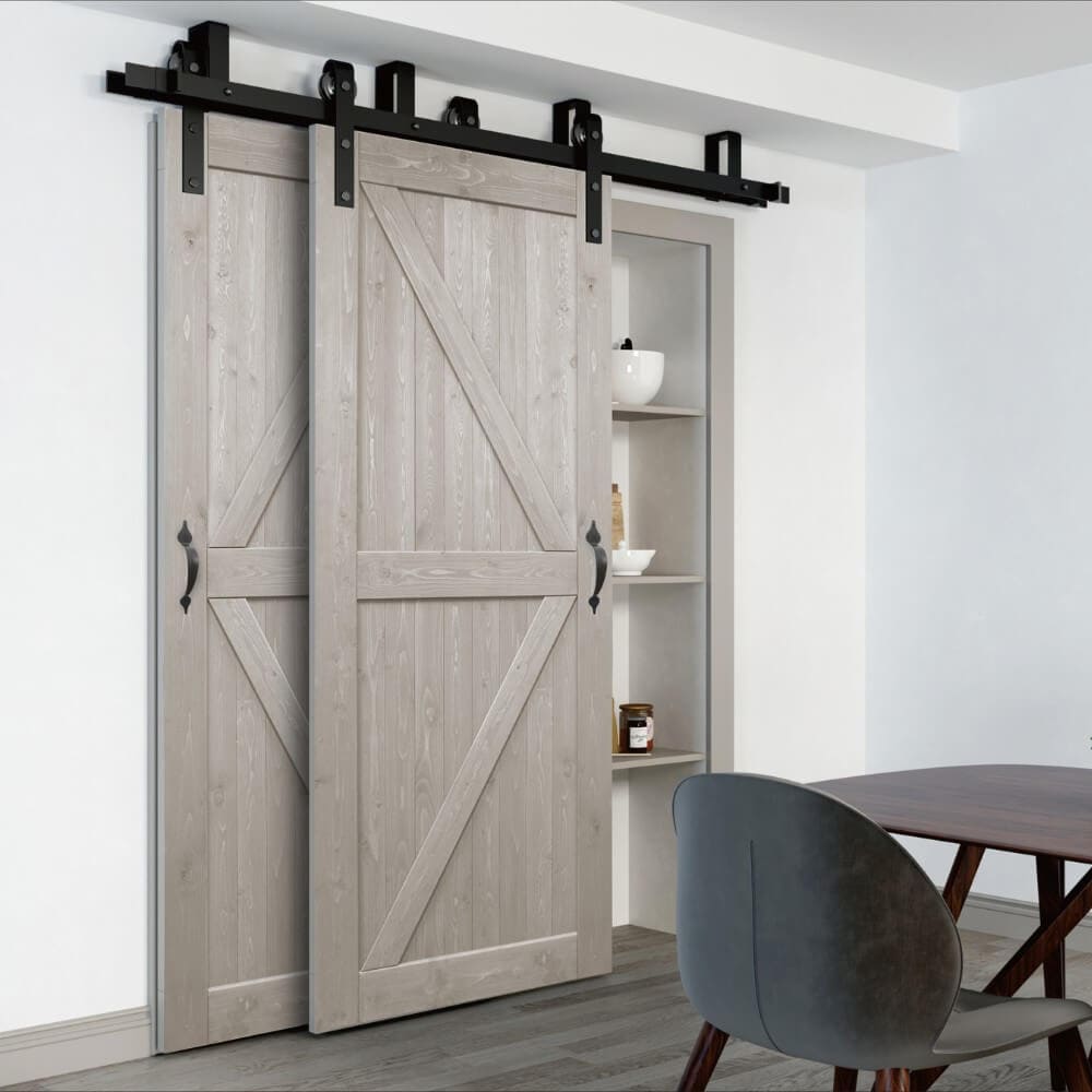 HOME DELUXE Doppelholzschiebet&uuml;r SOLIA &ndash; 205 x 90 cm 