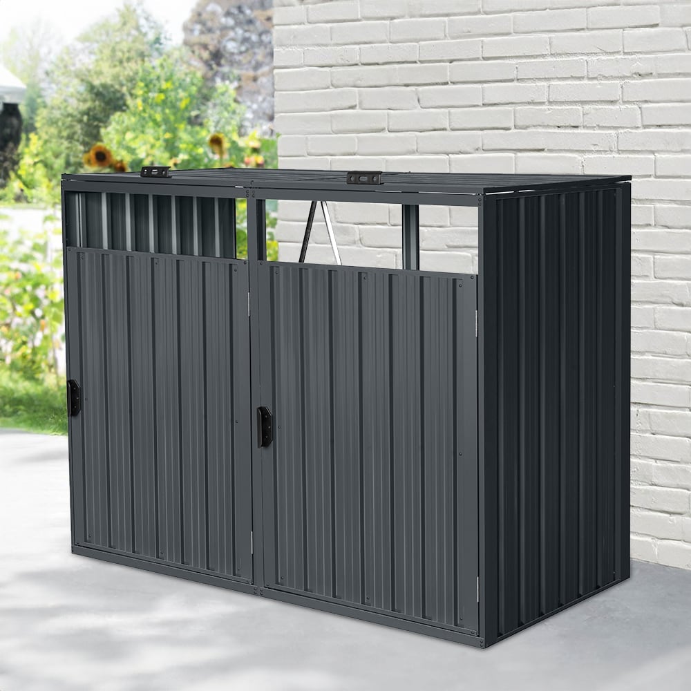 HOME DELUXE M&uuml;lltonnenbox dreit&uuml;rig CUBO - 3x 240L 