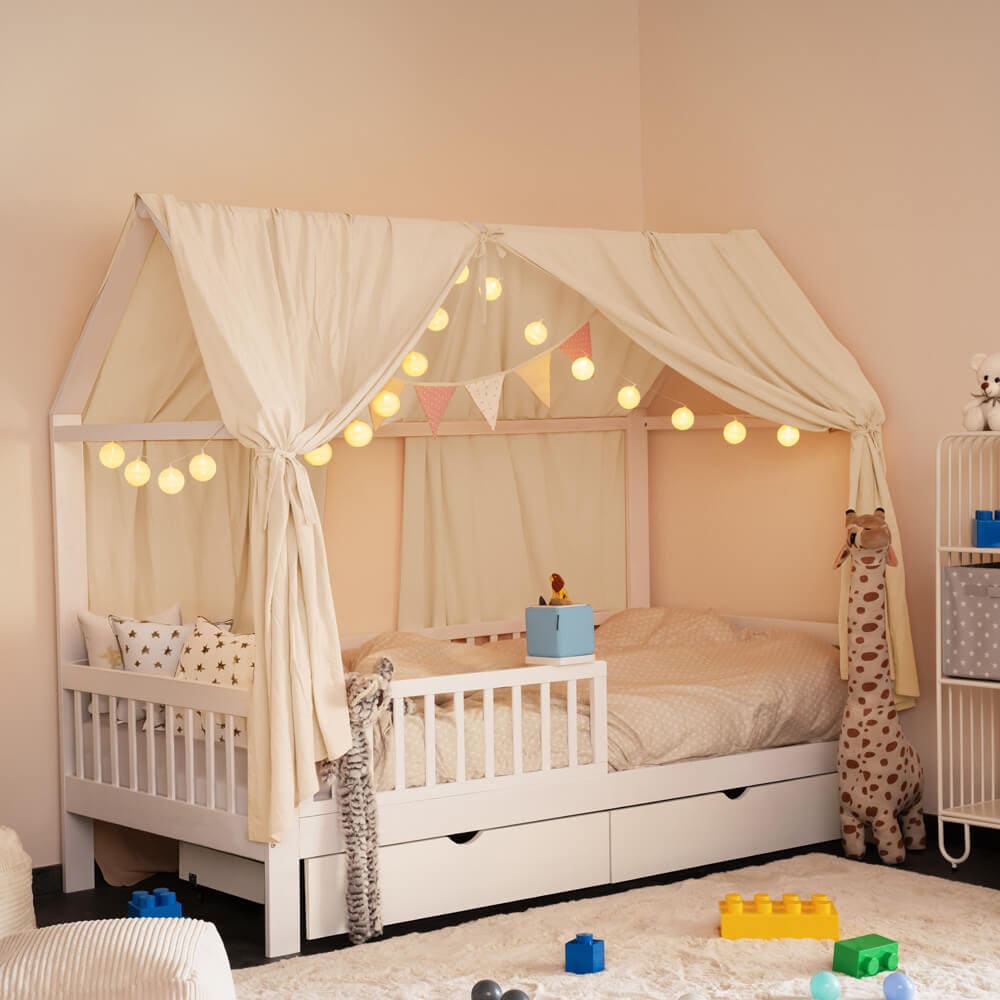 HOME DELUXE Kinderbett Deko Set VELINDO Creme 