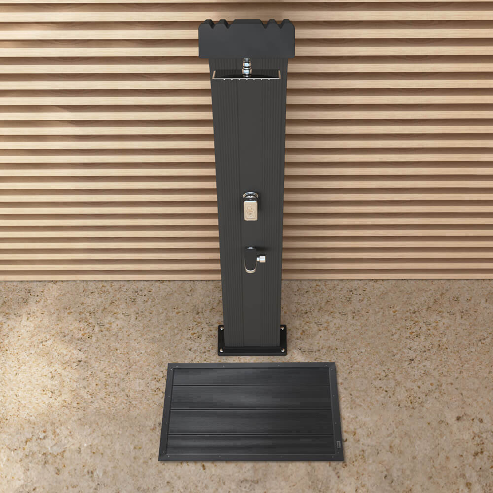 HOME DELUXE WPC Bodenplatte GAIA - 105 x 63 mm Anthrazit 