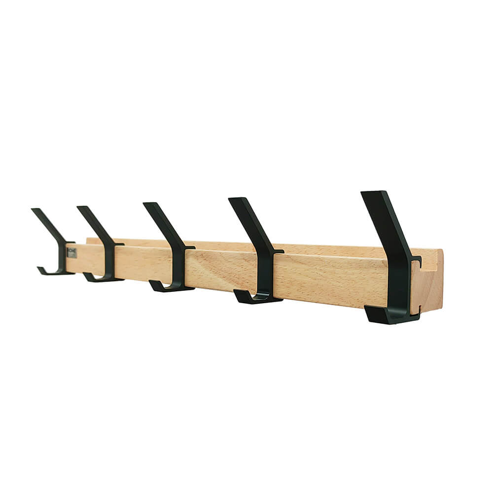 HOME DELUXE Garderobenleiste inkl. Haken, Magnete und Bilderregal STRIPE - 8 x Haken 