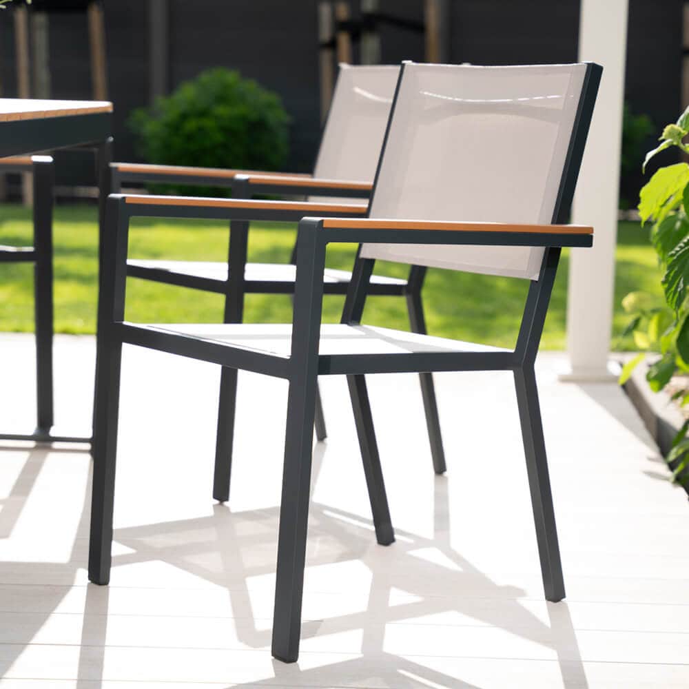 HOME DELUXE Gartenstuhl stapelbar SEDIA - 4erSet 