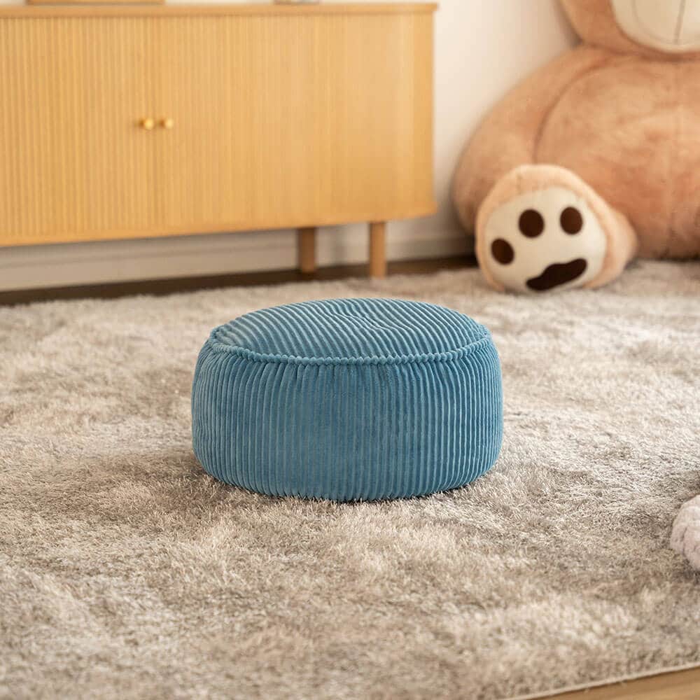 Sitzsack Hocker CALM - 42 x 42 cm Blau 