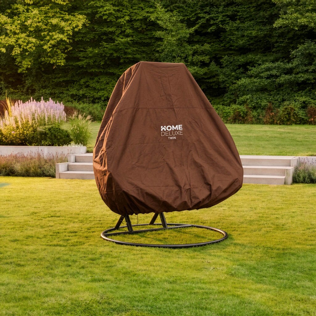 HOME DELUXE Regenabdeckung für Hängesessel CAPE TWIN - Braun