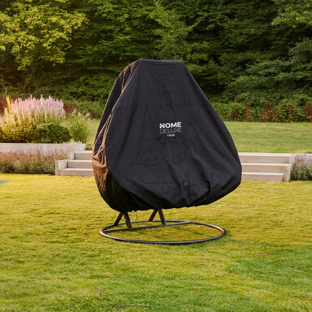 HOME DELUXE Regenabdeckung für Hängesessel CAPE TWIN - Schwarz