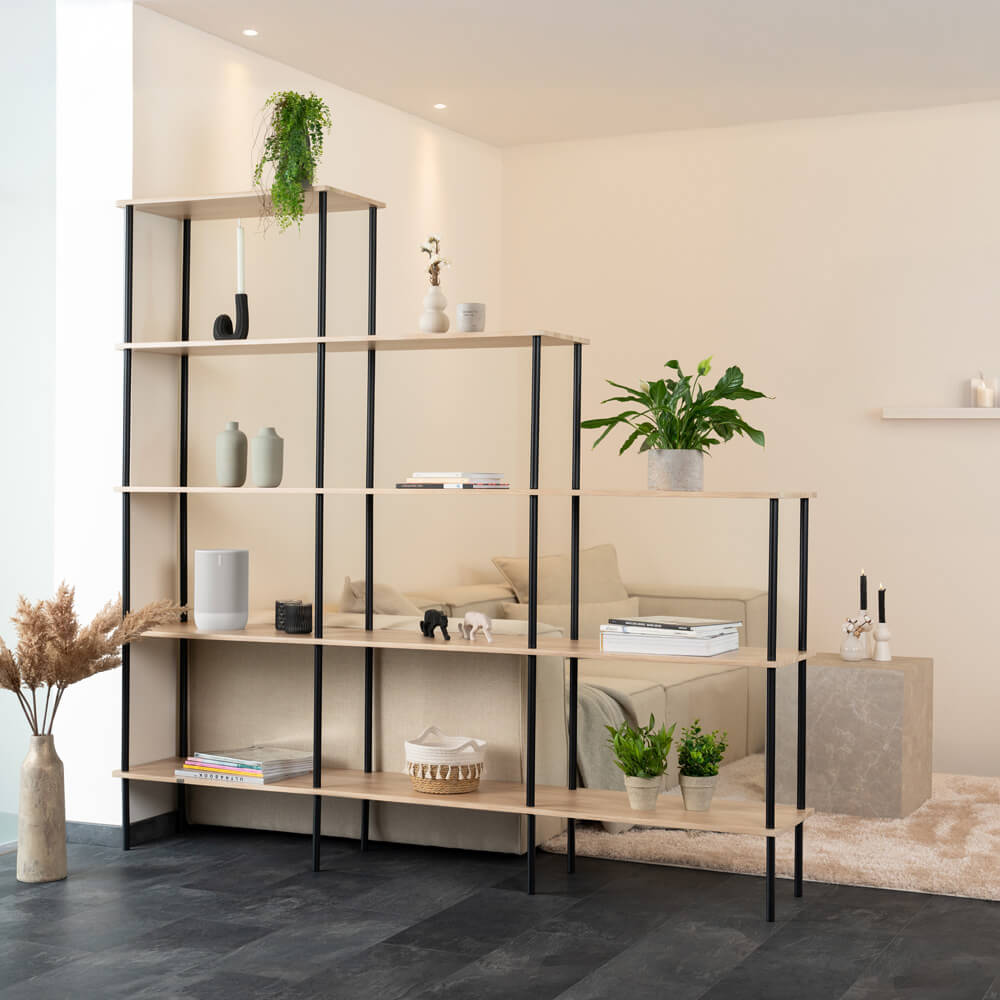 Regal INDU Oiled Oak - (L x B x H):&nbsp;140 x 35 x 110 cm 