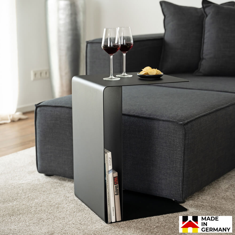 HOME DELUXE Beistelltisch aus Metall ZIMA - Schwarz 