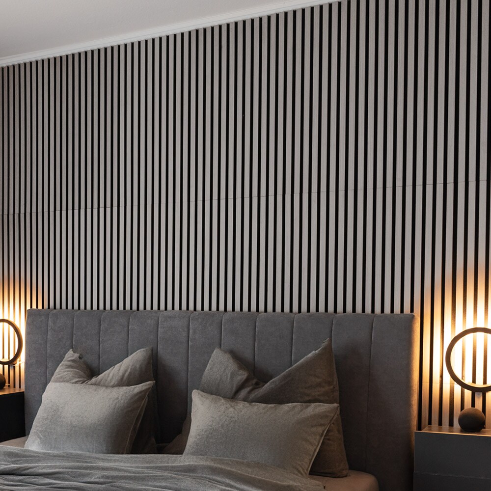 HOME DELUXE Akustikpaneel SONIC - 240 x 40 cm Grey Oak 