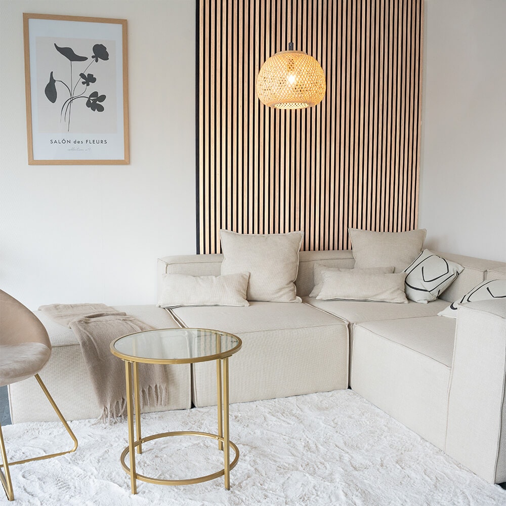 HOME DELUXE Akustikpaneel SONIC - 240 x 40 cm Oiled Oak 