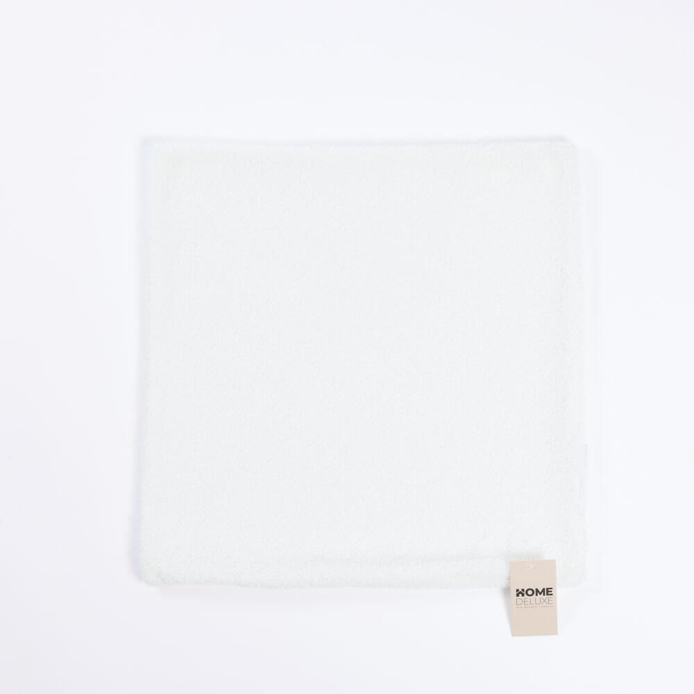 HOME DELUXE Boucl&eacute; Kissenbezug PELO mit Kissenf&uuml;llung - Creme 