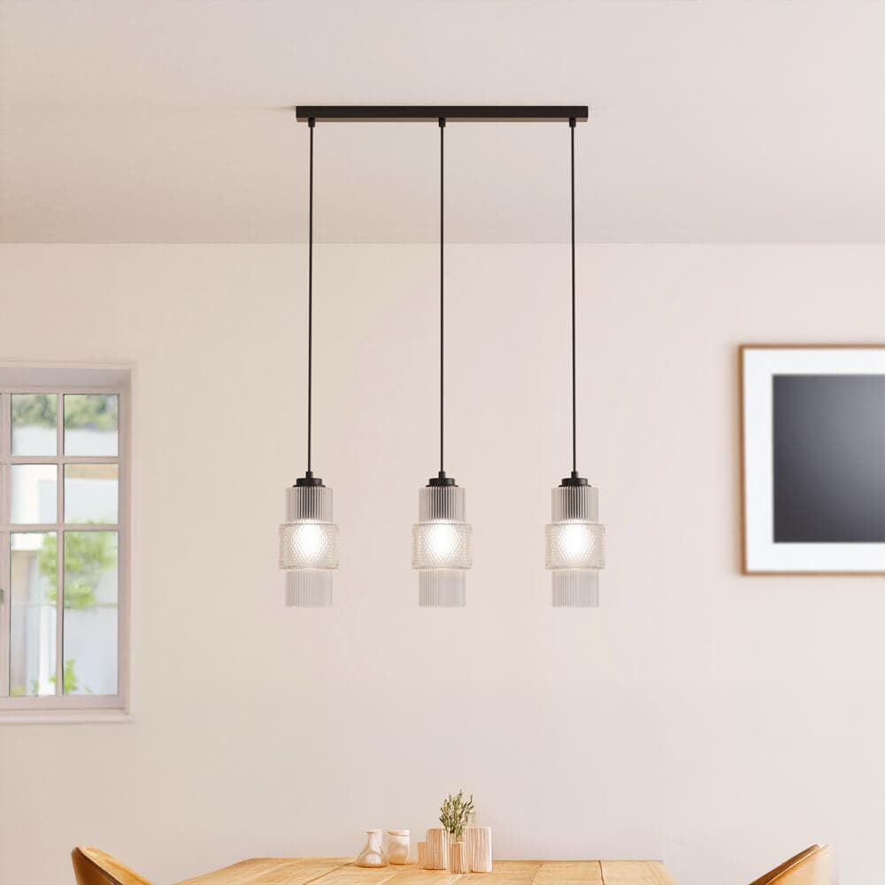 HOME DELUXE H&auml;ngeleuchte aus Glas YUKI - Transparent 
