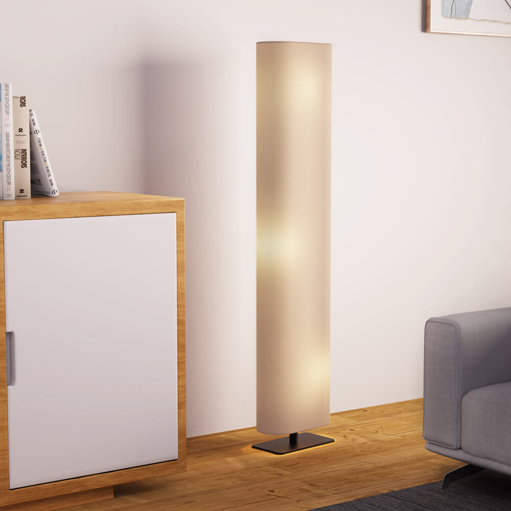 HOME DELUXE Gro&szlig;e Tischlampe SUKO - Beige 
