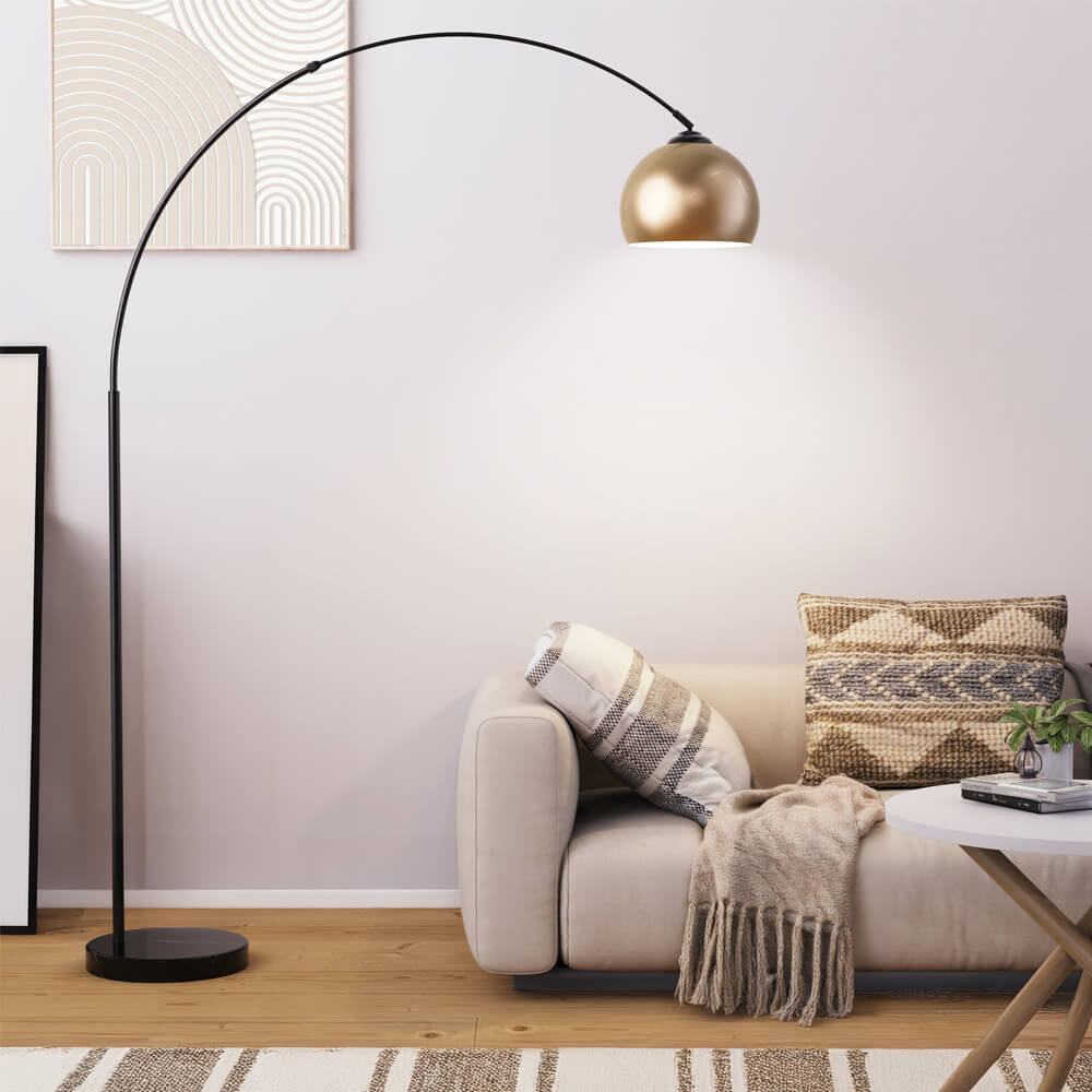 HOME DELUXE Bogenlampe aus Metall TALIA - Gold 