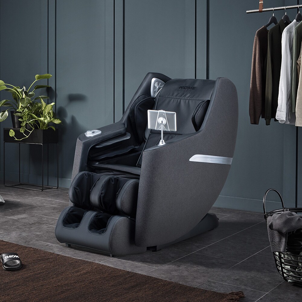 HOME DELUXE Massagesessel CORVIA mit Premium Webstoffpolsterung - Anthrazit 