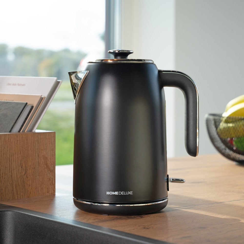 HOME DELUXE Wasserkocher NOBLE - Matt Schwarz 
