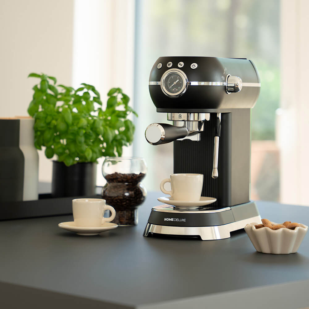 HOME DELUXE Espresso Siebtr&auml;germaschine EXQUISITE - Matt Schwarz 
