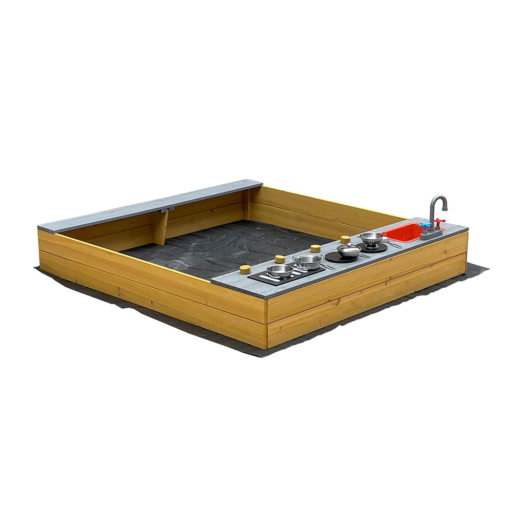 HOME DELUXE Sandkasten mit Spielk&uuml;chenzeile COOKY -  Natur 
