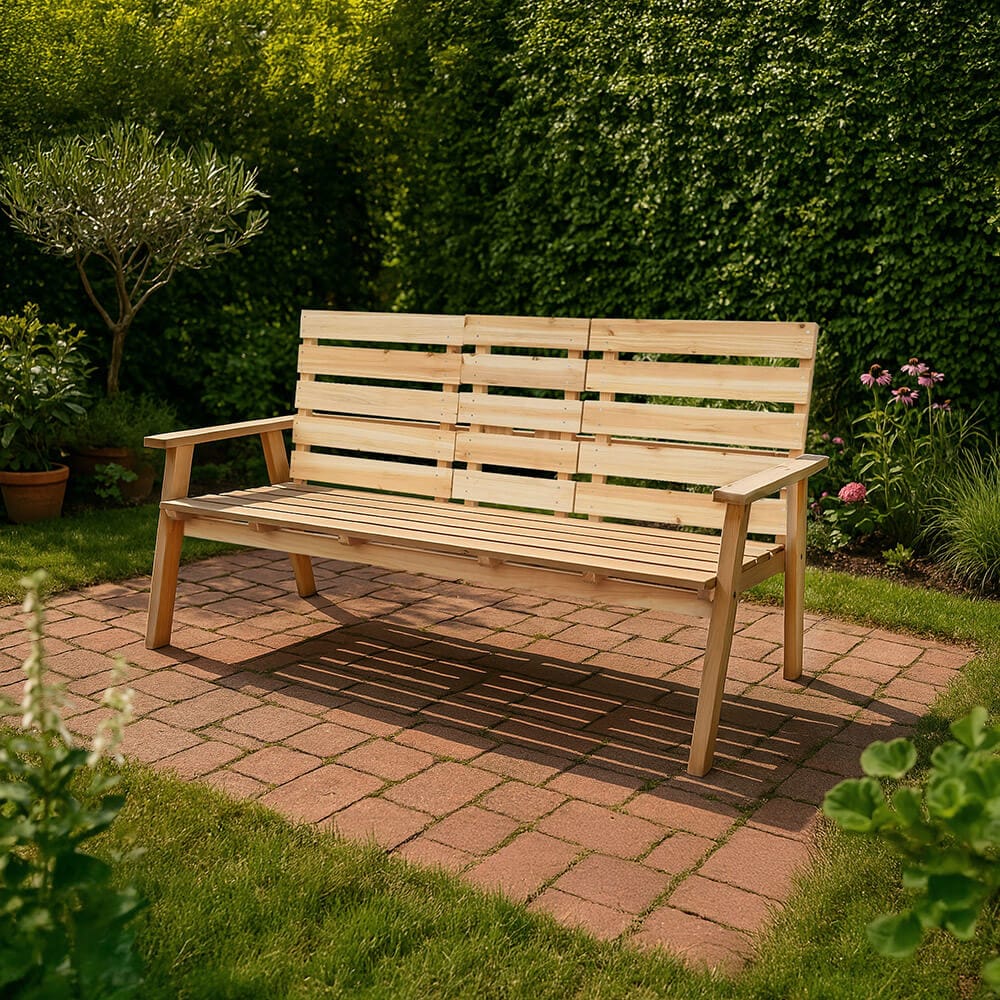 HOME DELUXE Gartenbank REYA &ndash; 2-Sitzer aus Holz 