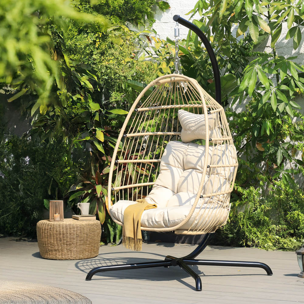 HOME DELUXE H&auml;ngesessel LOMA &ndash; 1 Sitzer Beige 