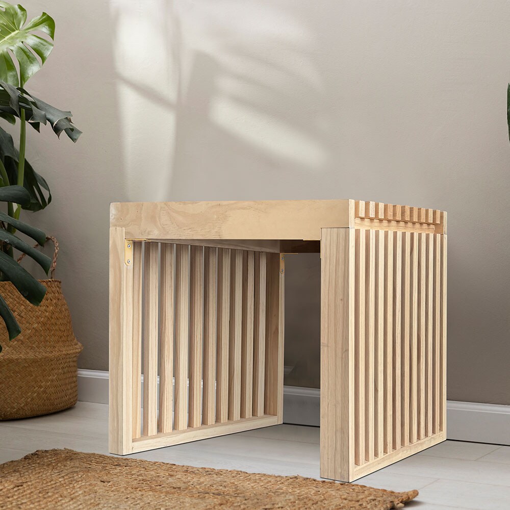 HOME DELUXE Sitzbank aus Holz LORA Natur - 50 cm