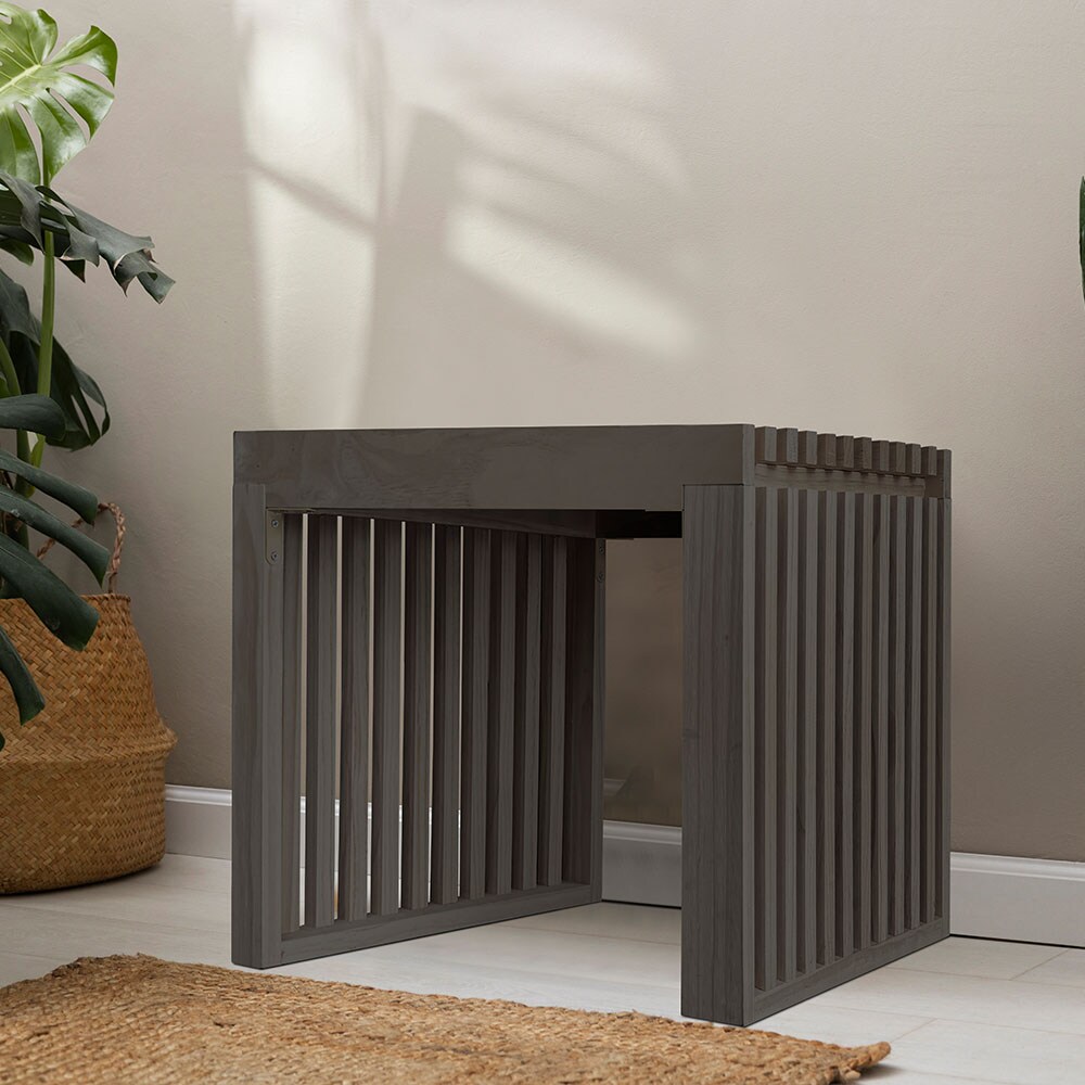 Home delux Banc en bois lora noir - 50 cm