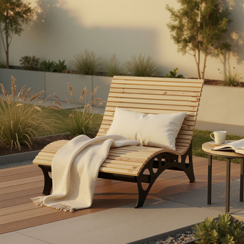 HOME DELUXE Wellenholzliege / Waldsofa TAIGA - 150 cm 